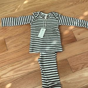 Quincy Mae 6-12 mos striped shirt and pants